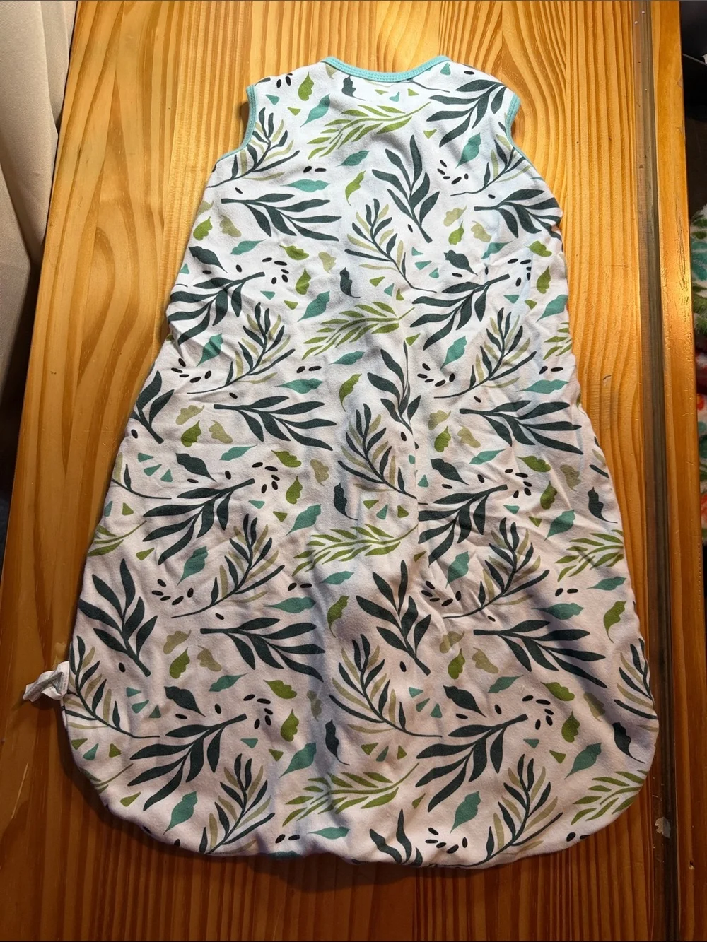 Cute Castle Baby Sleep Sack Wearable Blanket Leaf Print Size M 6-12 Months